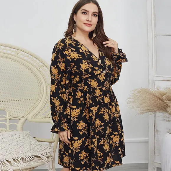 Cheap Princesse Fleurie Robe Fleurie Bohème Grande Taille