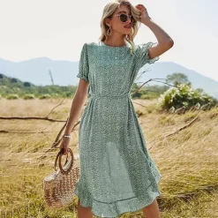 Store Princesse Fleurie Robe Fleurie Col Rond