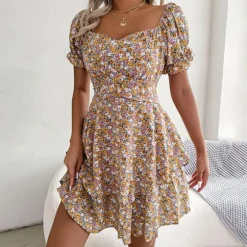 Online Princesse Fleurie Robe Fleurie Courte à Volants