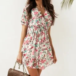 Cheap Princesse Fleurie Robe Fleurie Courte Empire
