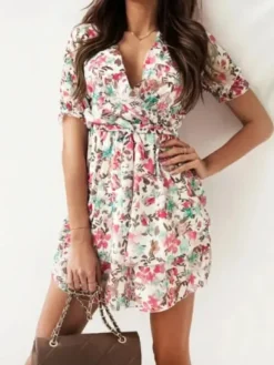 Cheap Princesse Fleurie Robe Fleurie Courte Empire