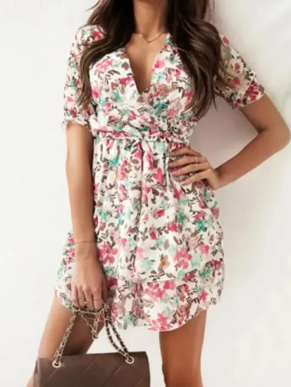 Cheap Princesse Fleurie Robe Fleurie Courte Empire