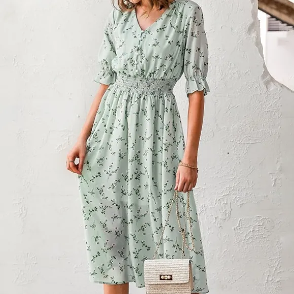 Sale Princesse Fleurie Robe Fleurie Courte Femme