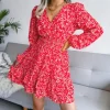 Shop Princesse Fleurie Robe Fleurie Courte Manches Longues