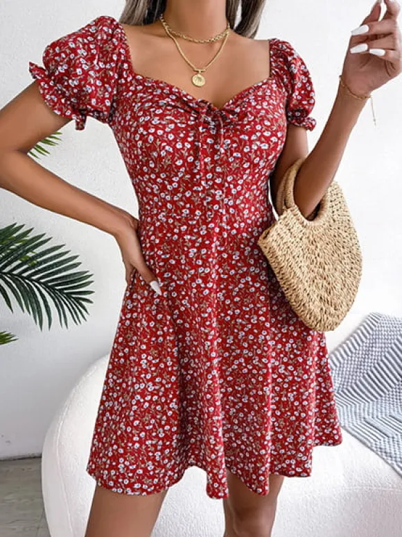 Sale Princesse Fleurie Robe Fleurie Courte Sexy