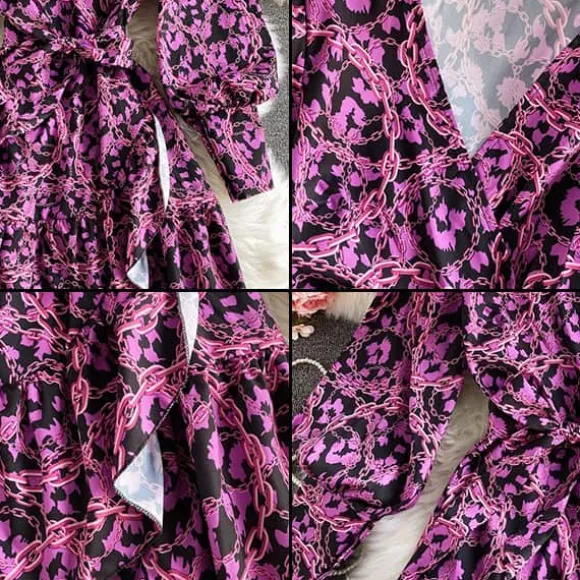 Cheap Princesse Fleurie Robe Fleurie Courte Violette