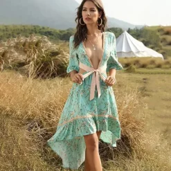 Hot Princesse Fleurie Robe Fleurie Deux Pièces