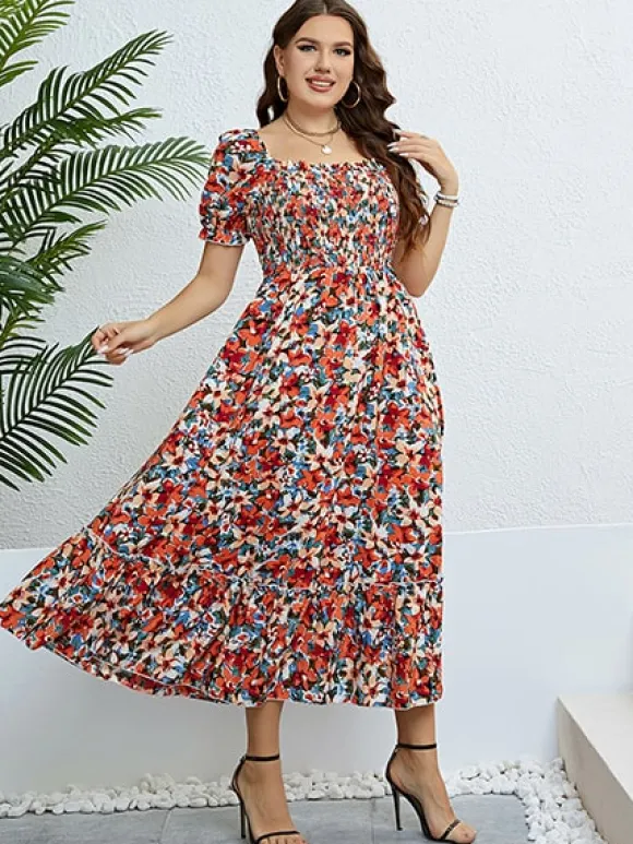 Store Princesse Fleurie Robe Fleurie Grande Taille