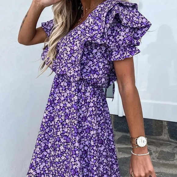 Clearance Princesse Fleurie Robe Fleurie Lilas