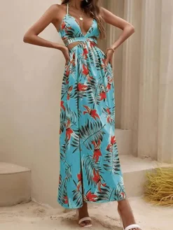 New Princesse Fleurie Robe Fleurie Longue Fendue