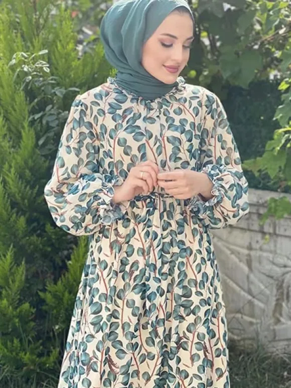 New Princesse Fleurie Robe Fleurie Longue Hijab