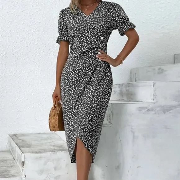 Sale Princesse Fleurie Robe Fleurie Mi-Longue