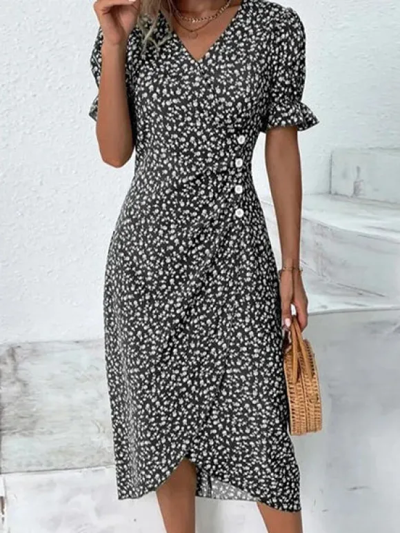 Sale Princesse Fleurie Robe Fleurie Mi-Longue