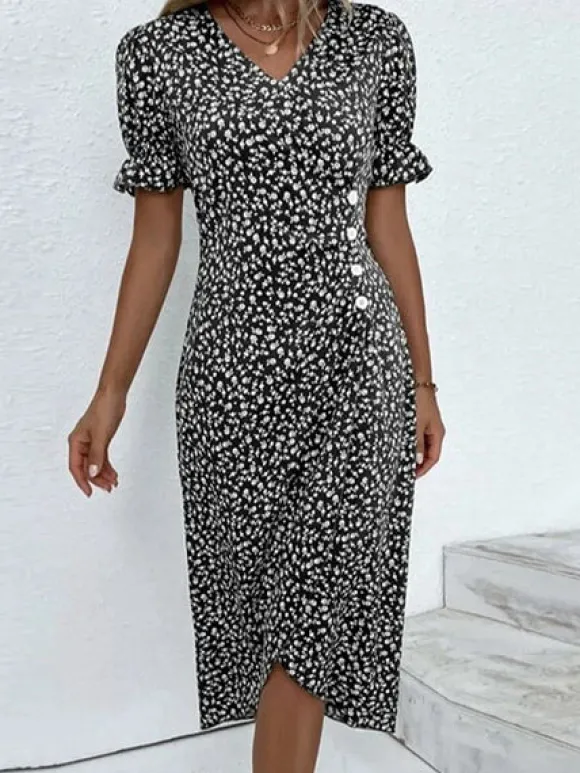 Sale Princesse Fleurie Robe Fleurie Mi-Longue