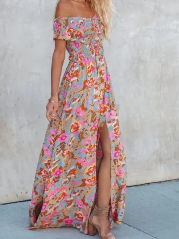 Store Princesse Fleurie Robe Fleurie Épaules Dénudées