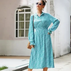 Outlet Princesse Fleurie Robe Fleurie Turquoise