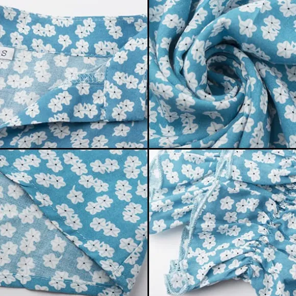 Outlet Princesse Fleurie Robe Fleurie Turquoise