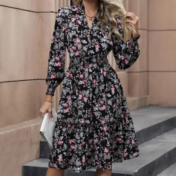 Hot Princesse Fleurie Robe Florale Chic