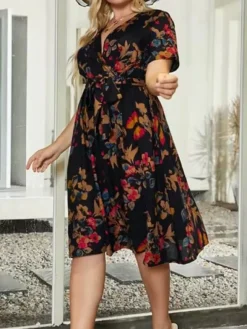 Cheap Princesse Fleurie Robe Fluide Fleurie Grande Taille
