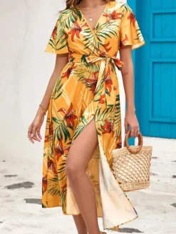 Cheap Princesse Fleurie Robe Jaune Fleurie