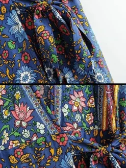 Fashion Princesse Fleurie Robe Longue Cache Coeur Fleurie