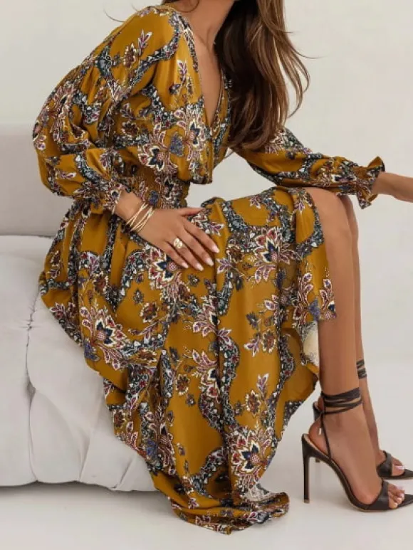 Store Princesse Fleurie Robe Longue Fleurie Automne