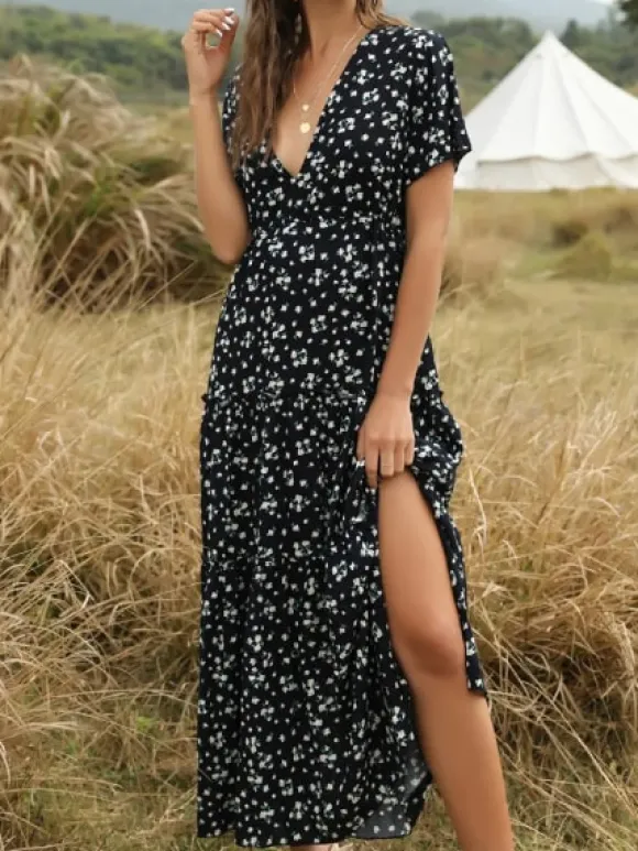 Best Sale Princesse Fleurie Robe Longue Fleurie Bohème Hippie