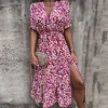 Cheap Princesse Fleurie Robe Longue Fleurie Col V