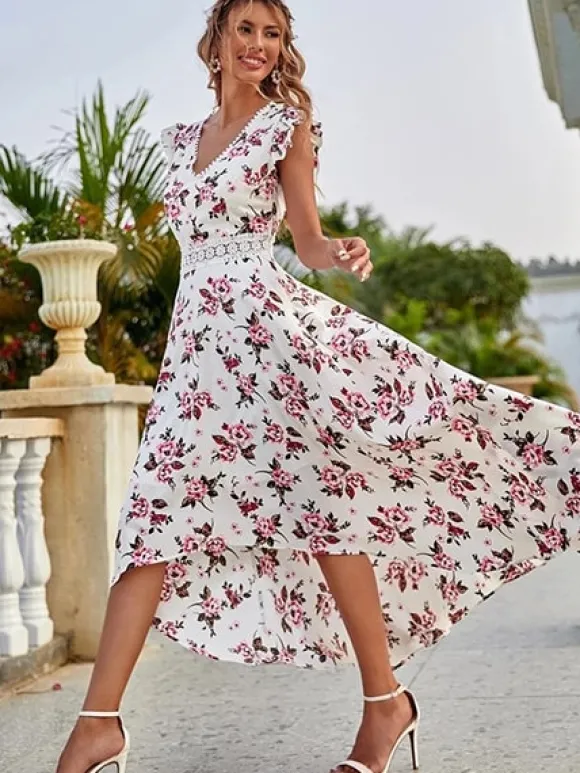 Discount Princesse Fleurie Robe Longue Fleurie Sans Manche