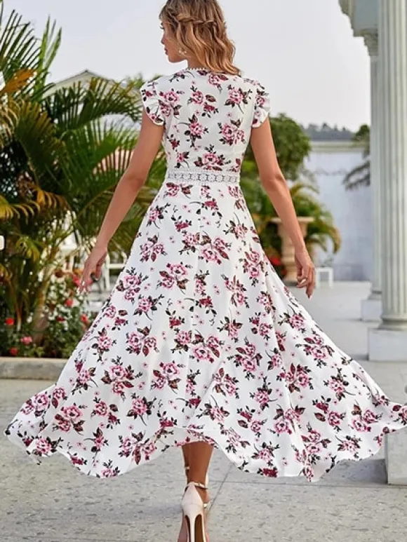 Discount Princesse Fleurie Robe Longue Fleurie Sans Manche