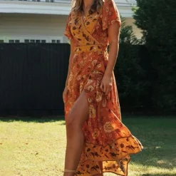 Clearance Princesse Fleurie Robe Longue Fleurie Style Vintage