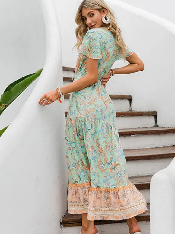 New Princesse Fleurie Robe Longue Fleurie Viscose