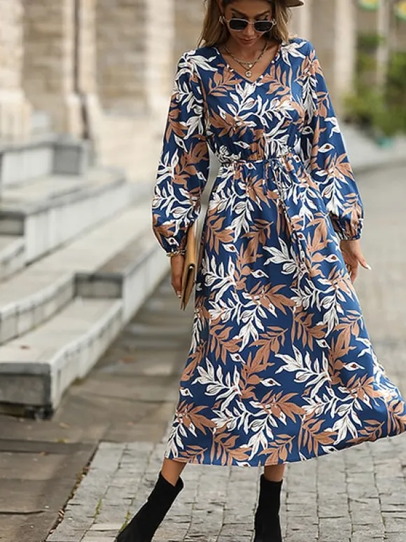 Best Princesse Fleurie Robe Longue Motif Feuille