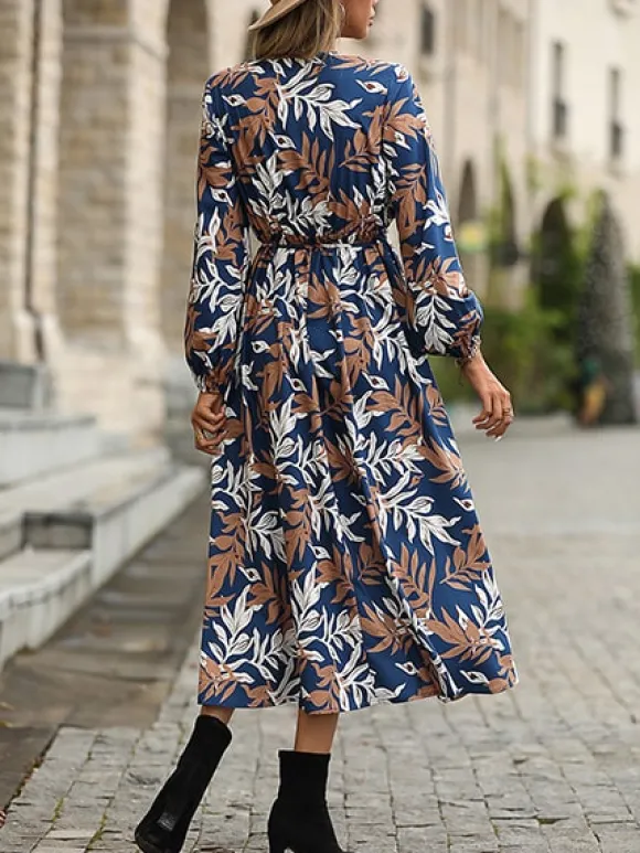 Best Princesse Fleurie Robe Longue Motif Feuille