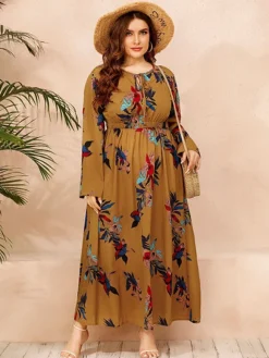 Cheap Princesse Fleurie Robe Maxi Fleurie Grande Taille