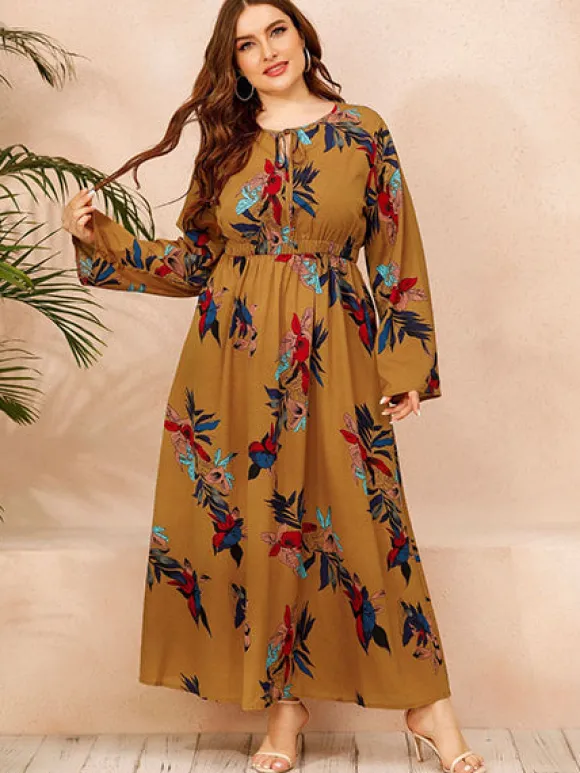 Cheap Princesse Fleurie Robe Maxi Fleurie Grande Taille