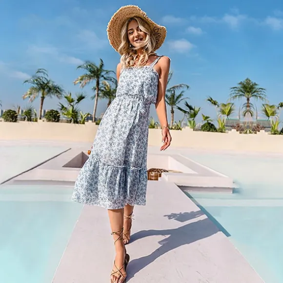 Best Sale Princesse Fleurie Robe Midi Fleurie Fluide