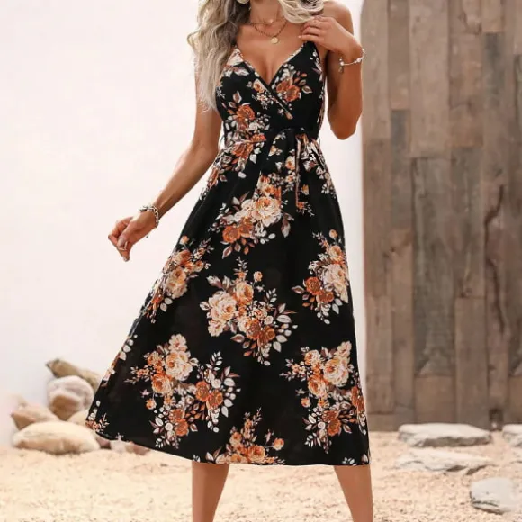 Flash Sale Princesse Fleurie Robe Noire Fleurie