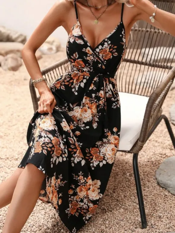 Flash Sale Princesse Fleurie Robe Noire Fleurie