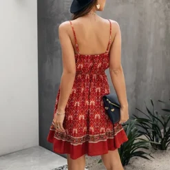 Clearance Princesse Fleurie Robe Rouge Fleurie Vintage