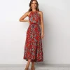 Shop Princesse Fleurie Robe Soirée Fleurie Rouge