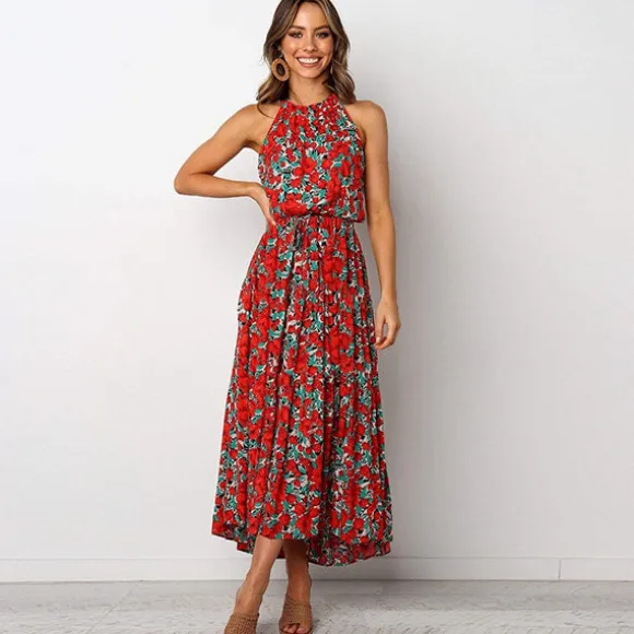 Shop Princesse Fleurie Robe Soirée Fleurie Rouge