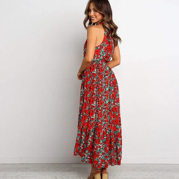 Shop Princesse Fleurie Robe Soirée Fleurie Rouge