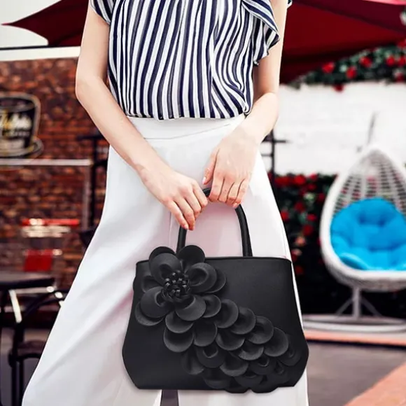 New Princesse Fleurie Sac à Main avec Fleur en Relief