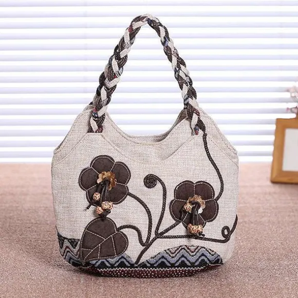 Cheap Princesse Fleurie Sac à Main Toile Fleurie