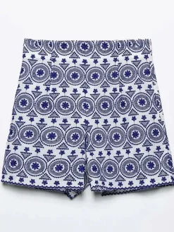 Fashion Princesse Fleurie Short Fleuri Brodé
