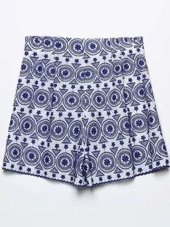 Fashion Princesse Fleurie Short Fleuri Brodé
