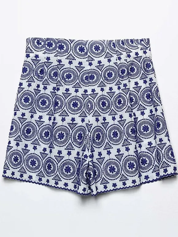 Fashion Princesse Fleurie Short Fleuri Brodé