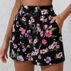 New Princesse Fleurie Short Noir Fleuri