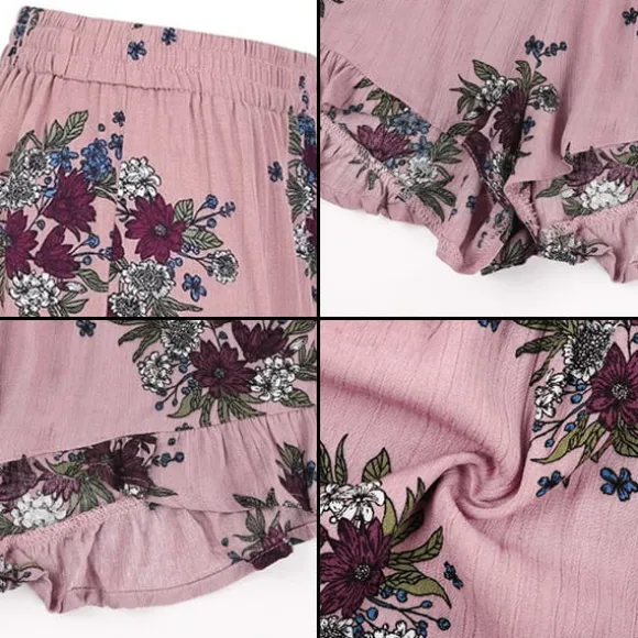 Shop Princesse Fleurie Short Plage Fleuri Femme